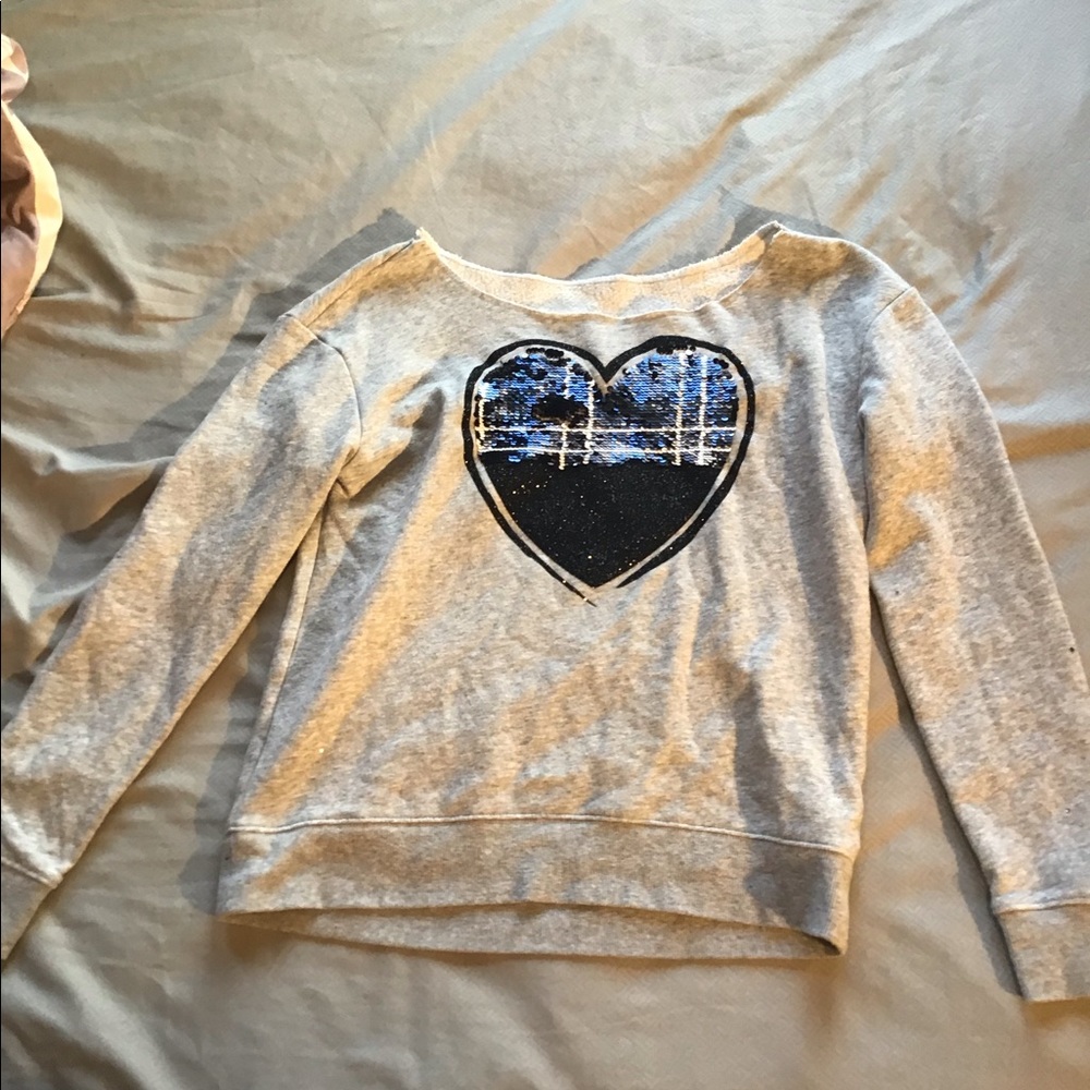 Off the shoulder justice sweatshirt